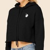 Dalix Heartly Ghost Embroidered Fleece Cropped Hoodie Cold Fall Winter Women - 4 of 4