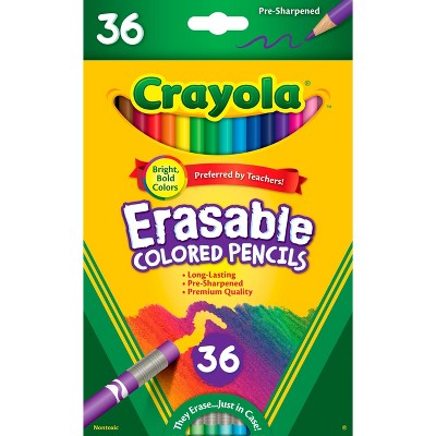 Crayola Erasable Colored Pencils, Assorted Colors, set of 36