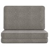 vidaXL Folding Floor Chair - Light Gray, Space-Saving Design, Adjustable Seating & Lounging, Soft Foam Filling - 3 of 4