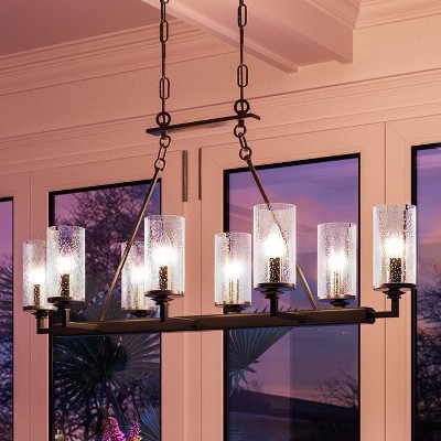 Urban Ambiance Luxury Rustic Chandelier,  17-1/2" x 38",  Charcoal Finish, UHP2894