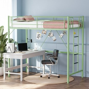 Karl Home Loft Bed Twin Full Queen Size with Flat Rungs for Adults, Kids and Young Teens, No Box Spring Required - 1 of 4