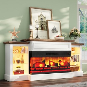 AMERLIFE Farmhouse Electric Fireplace TV Stand - 1 of 4
