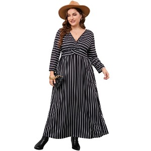 Plus Size Maxi Dresses for Curvy Women Casual Long Beach Dress - 1 of 1