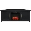 HomeStock 11 in. Freestanding Wood Smart Electric Fireplace TV Stand in Black for transitional entertainment furniture - 4 of 4