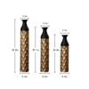 Angel Sar 3 Piece Gold Hexagon Honeycomb Vase Set, Tall Floor Vases with Geometric Pattern, Black & White Ceramic Decor for Modern Home - 3 of 4