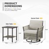 Buenhomino 2-Piece Swivel Chair Set with Coffee Table – Modern Outdoor Resin Wicker Lounge for Balcony, Patio or Garden - 4 of 4