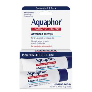 Aquaphor Healing Ointment Skin Protectant and Moisturizer for Dry and Cracked Skin Unscented - 2pk/0.35oz