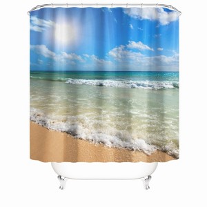The Sun And The Sea Shower Curtains for Bathroom Waterproof Fabric Bath Curtain Durable Soft Stylish Bathroom Decor 72x72 Inch - 1 of 1