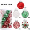 25 Pcs Christmas Ball Ornaments,2.36 Inch Clear Christmas Tree Decorations,Shatterproof Xmas Tree Halling Balls - 2 of 4