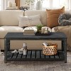 HDZNVF 47 Inch Modern Coffee Table with Storage Shelf - 2 of 4