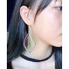 Earrings for Women Colorful Layered Leaf Earrings Bohemian Dangle Drop Tassel Silver Earrings Women Gifts - 4 of 4