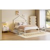 Okak Platform Bed Frame with House-Shaped Headboard and 2 Drawers Metal Storage Bed No Box Spring Needed Easy Assembly - 3 of 4