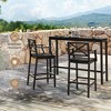 Outdoor Bar Stools Set of 2, 26 Inch All Weather HDPS Patio Counter Height Barstools with Back & Footrest, Aluminum Bar Stool Chairs - 3 of 4