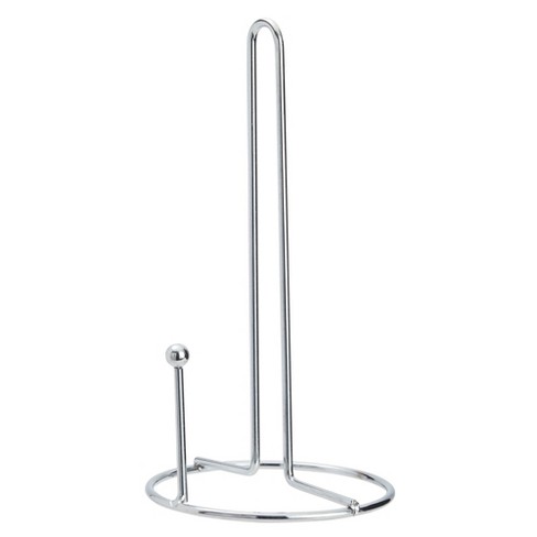 Jiallo Stainless Steel Paper Towel Holder with Heavy Glass Base in Chrome