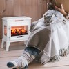 HOMCOM 24" Electric Fireplace Stove, Freestanding Fireplace Heater with Realistic Flame, Overheating Safety System, 1000W/1500W - 2 of 4