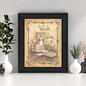 ChicFurnit Wall Art Wash Day Framed Print Minimalist Black Frame for Living Room, Multicolor, 10"*1"*12" - 1 of 4