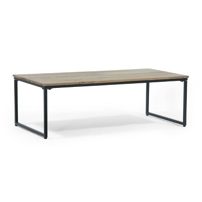 Greycliff Modern Industrial Handcrafted Acacia Wood Coffee Table Natural/Black - Christopher Knight Home