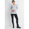 Hello Miz Women's Ribbed Layer Contrast Long Sleeve Maternity Top - 4 of 4