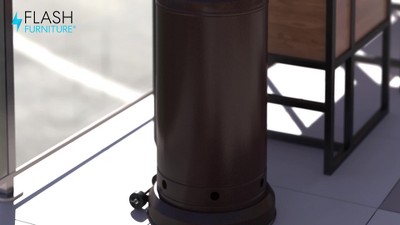 Bronze Stainless Steel 40,000 BTU Propane Patio Heater with Wheels