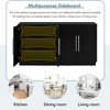 Sideboard with 4 Doors Large Storage Space Buffet Cabinet with Adjustable Shelves and Silver Handles - 3 of 4