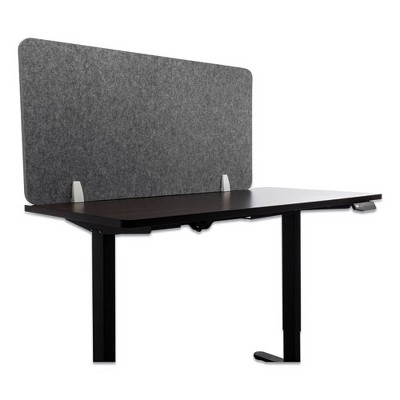 Lumeah Desk Screen Cubicle Panel and Office Partition Privacy Screen, 47 x 1 x 23.5, Polyester, Gray
