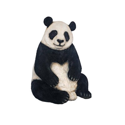 19" Polyresin Sitting Panda Statue Black/White - Hi-Line Gift