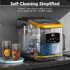 ZAFRO Countertop Ice Maker with LED Display & Timer, 26lbs/24H, Self-Cleaning, Portable Handle, Compact for Home/Kitchen (Black) - 3 of 4
