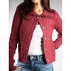 Jess by Meiko Women''s Ruffle Collar Cable Knit Cardigan - 3 of 4
