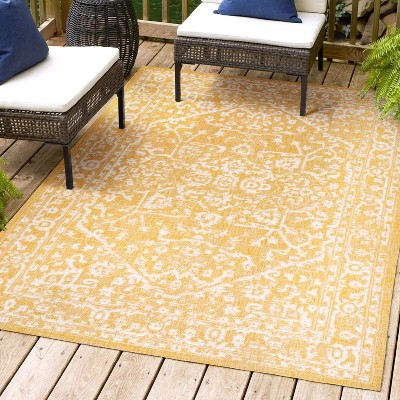 JONATHAN Y Malta Bohemian Medallion Textured Weave Indoor/Outdoor Area Rug
