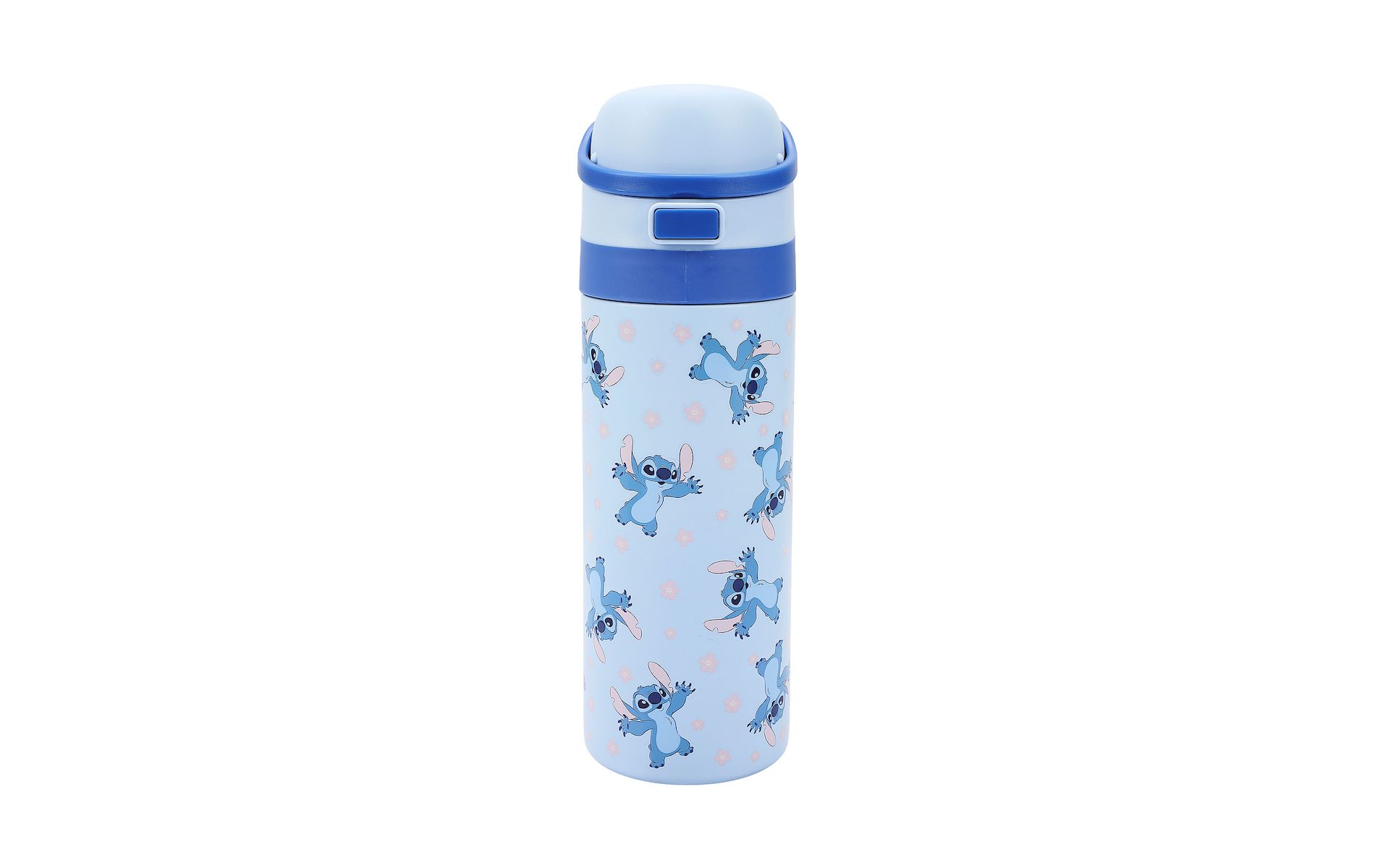 Lilo & Stitch All-Over Stitch Print Blue 24 Oz Stainless Steel Water Bottle