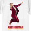 Anchorman Ron Burgundy Logo Crew Neck Short Sleeve Men’s White T-shirt - image 2 of 3