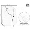Multifunctional Stool Round Storage Ottoman with 360-degree Wheels Lazyback for Living Room Bedroom Reading Gray - 2 of 4