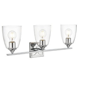 Elegant Lighting Harris 3 light Chrome and Clear Bath Sconce - 1 of 3