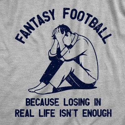 Мужские футболки Crazy Dog T-Shirts, Inc. Mens Funny T Shirts Fantasy Football Because Losing In Real Life Isnt Enough Sarcastic Graphic Novelty Tee For Men - Crazy Dog Men's T Shirt For L — фото 2