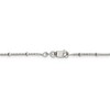 Black Bow Jewelry 1.25mm Sterling Silver, Beaded Box Chain Necklace - 4 of 4