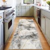 Abstract Modern Washable Low Pile Area Rug with Rubber Backing Foldable Stain Resistant Carpet for Bedroom Living Room - 2 of 4