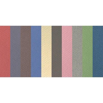 Canson Mi-Teintes Drawing Sheets, 19 x 25 Inches, Assorted Fine Art Colors, 10 Sheets