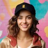Dalix Yellow Gummy Embroidered Cotton Dad Hat Baseball Cap Adjustable Womens - 3 of 4