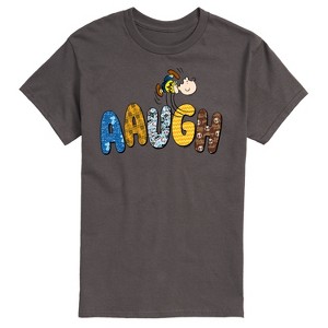 Men's - Peanuts - Aaugh Pattern Charlie Brown Short Sleeve Graphic T-Shirt - 1 of 4