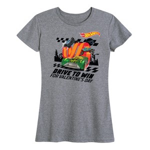 Women's - Hot Wheels - Valentine's Drive to Win Short Sleeve Graphic T-Shirt - 1 of 4