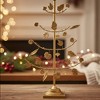 Christmas Gold Metal Tree with Leaves 36.5 Inch Height Iron Tabletop Display 21.5 Inch Length by Melrose - 2 of 3