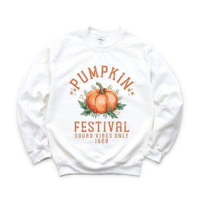 Simply Sage Market Women's Graphic Sweatshirt Pumpkin Gourd Vibes Only