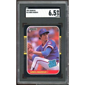 Greg Maddux Rookie Card 1987 Donruss #36 SGC 6.5 EX-NM+ - 1 of 2