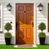 poetree 3.3ft Set of 2 Artificial Boxwood Topiary Ball Trees in Black Pots – Faux Potted Plants. - 4 of 4