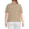 Lands' End Women's Elbow Sleeve Supima Cotton Boatneck T-Shirt - 2 of 3