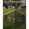 Large Metal Chicken Coop, Chicken Run for 6/30 Chickens, Outdoor Walk in Poultry Cage with Anti-UV Cover and Waterproof - 3 of 4