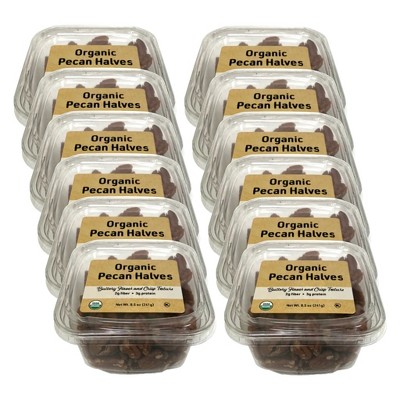 Woodstock Foods Organic Pecan Halves - Case of 12/8.5 oz
