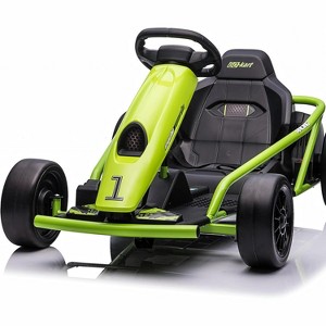 24V Go Kart for Kids, 300W*2 Extra Powerful Motors, 9Ah Large Battery 8.1MPH High Speed Drifting with Music, Horn, Max Load - 1 of 4