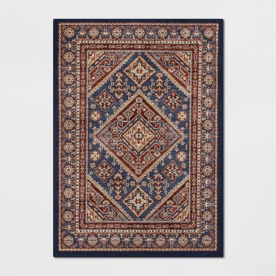 5'X7' Persian Border Rug Red - Threshold™