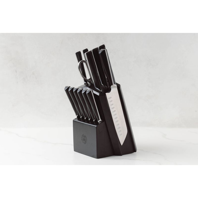 Schmidt Bros Cutlery Highline 14pc Knife Block Set Black/Silver, 1 of 8